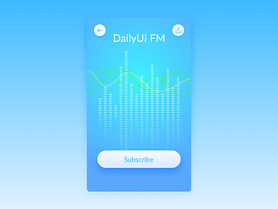 Dailyui 026 Subscribe 026 dailyui fm radio subscribe