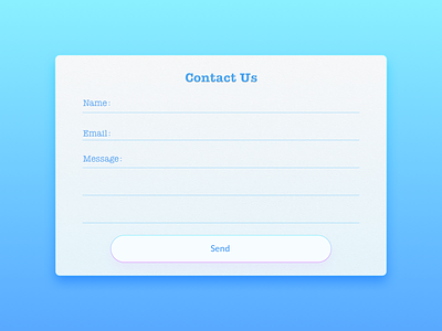 Dailyui 028 Contact Us 028 contact dailyui mail message paper us