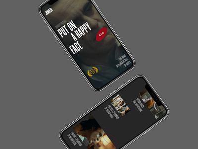 Joker — mobile adaptive design black design film interaction interface joker movie minimalism mobile promo single page typography ui ux web website