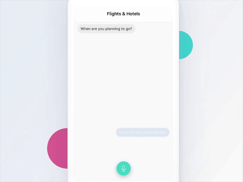 Hotel Bot - Search Results animation bot chat bot clean hotel booking map material design material motion motion prototype search results
