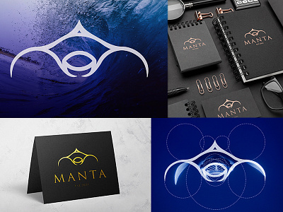 Manta Project branding design goldenratio graphic design logo mantaray
