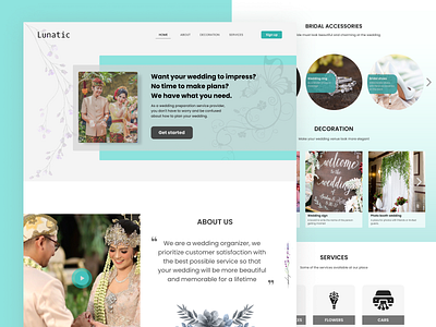 Wedding Organizer Website clean design modern simple typography ui website wedding