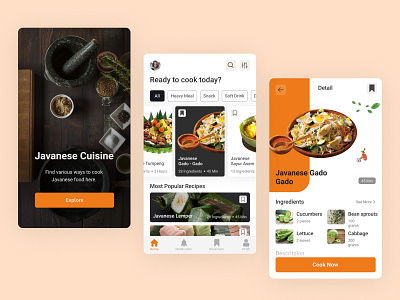 Recipe cooking mobile apps application apps clean cooking design food mobile modern recipes simple ui ux