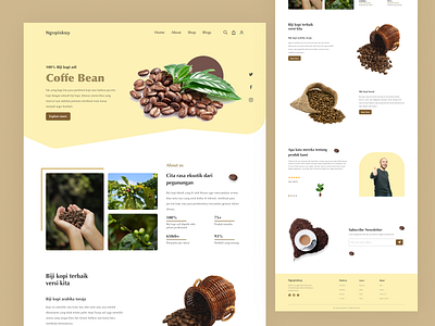 Landing page Coffe bean shop