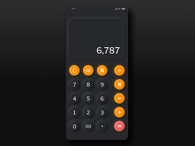 Calculator app design minimal ui ux