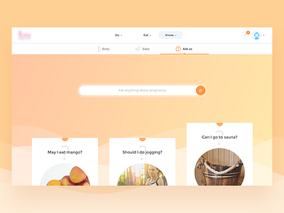 Webapp for pregnant baby dashboard orange pregnant webapp yellow