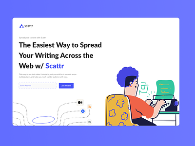 Scattr Landing Page : Hero - Join Waitlist