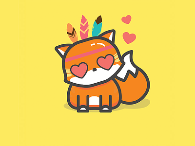Maya the Fox is in love <3 cute fox illustration