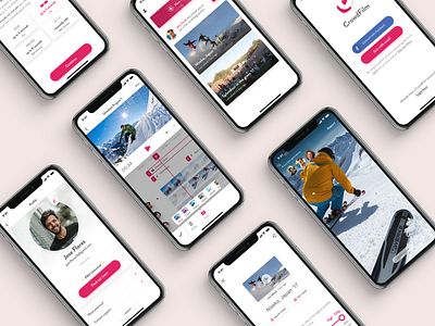 Multi-person video and editing app app app design design ios iphonex mobile sketch ui ux