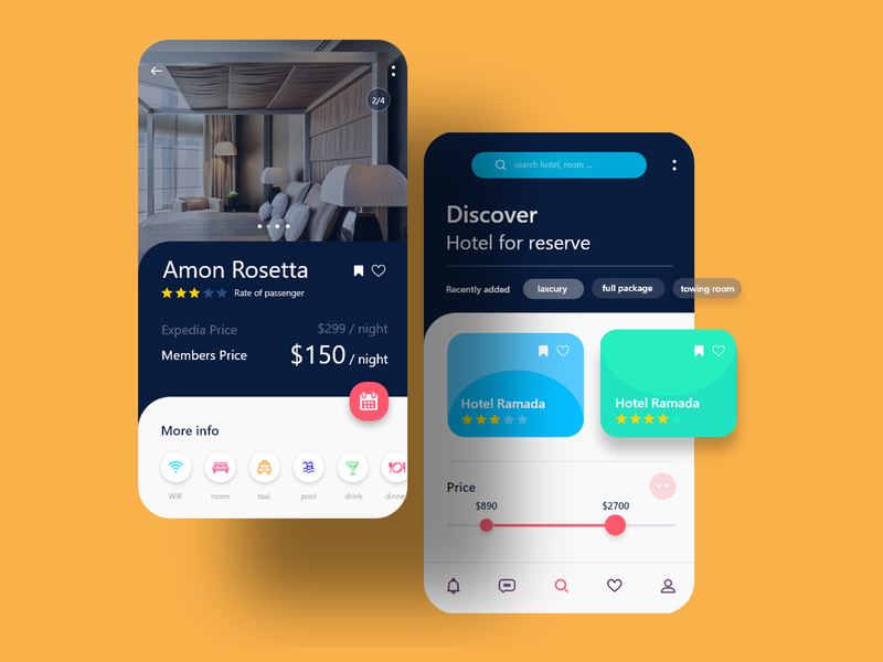 Hotel reservation ui by neda miraghaei on Dribbble