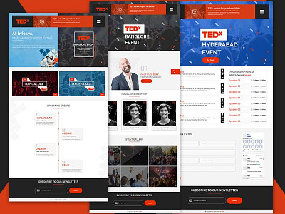 Tedx event pages event ui design event website ui design website design