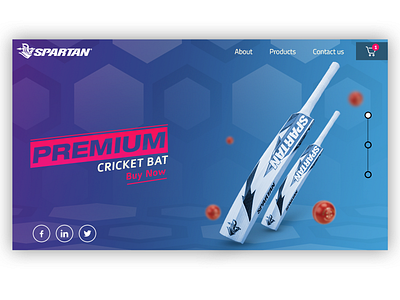 Daily UI #003 Spartan bat Landing Page bat landing page cricket bat landing page spartan design sports landing page