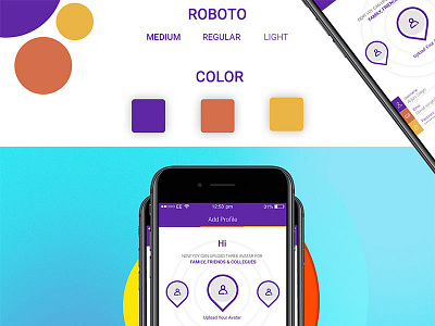 App Design add avatar add profile screen app design app screen design ui design