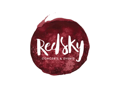 RedSky events handmade logo paint red watercolor