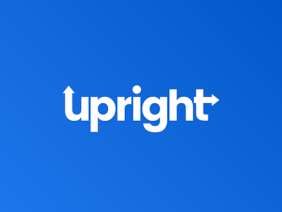 Upright Web Logo Concept blue developer development logo logotype marketing minimalism minimalist tech wordmark