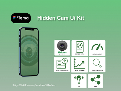 HiDDEN CAM UI KIT ICONS app branding design figma graphic design logo ui ux