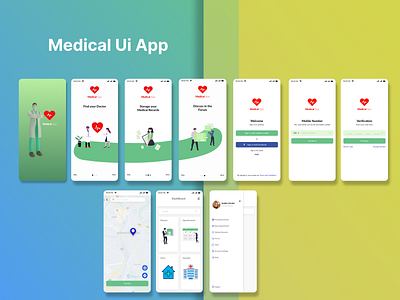 MEDICAL UI APP app branding design figma graphic design ui ux