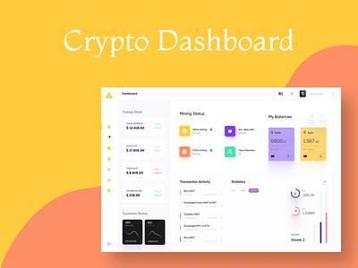 Crypto Dashboard app crypto dashboard figma ui ux