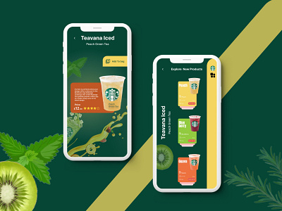 Starbucks App Redesign Challenge 3d animation app design branding challange graphic design mockups motion graphics ui ui kit