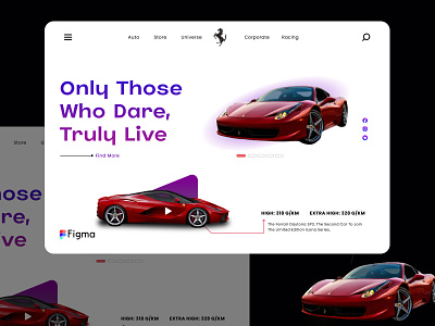 Ferrari Website design figma landingpage templatedesign website websitetemplate