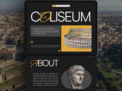 Coliseum design figma graphic design landing typography