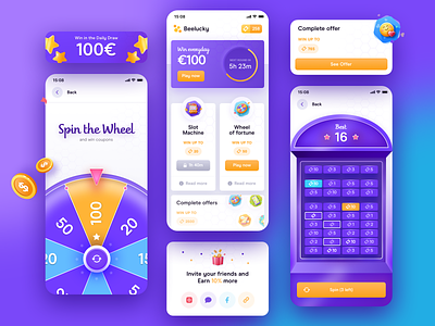 Casino Royale 😎 3d casino casino games design gambling game game design gaming gaming app illustration lottery lotto mobile mobile ui purple spin spin wheel spinner ticket tickets