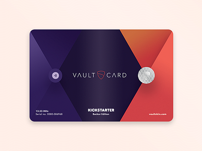 VaultCard - special edition bank card colours credit card gradients kickstarter plastic card pocket rfid signal wallet