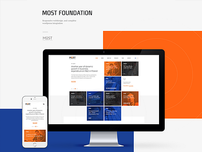 MOST-Program blue foundation grid mobile red responsive website