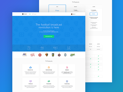 Features / Create your TV / Page broadcasting compare features football icons mycujoo pricing soccer tv