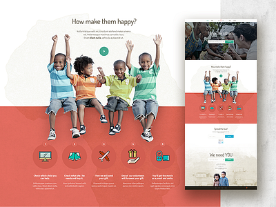 HowAid - foundation landing page africa charity foundation kids landing onepage web website