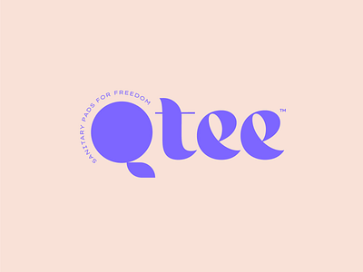 Qtee branding identity logo sanitary pad typography