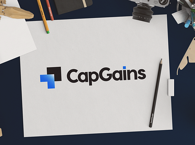 CapGains Logo Design abstract logo brand design brand identity branding design graphic design icon illustration logo logo design modern logo simple logo typography