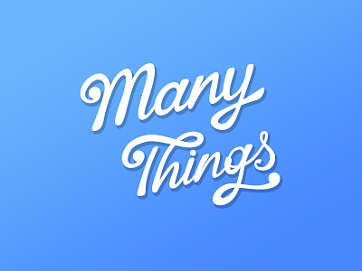 Many Things logo branding design graphic design lettering logo vector