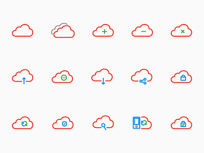 Cloud Icons cloud cloud icon set clouds icon icons perfect pixel set