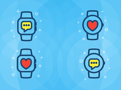 Watch Icons android apple fill icon love message outline watch wear