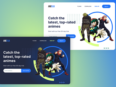 Daily UI Day 3 - Landing Page (ANEFLIX)