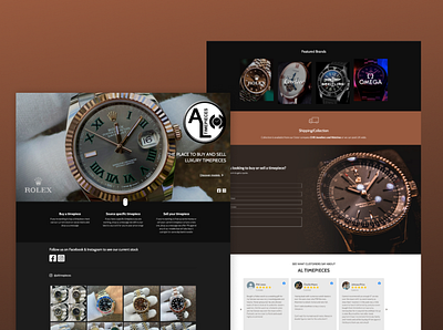 AL Timepieces Web Design design ui ux website