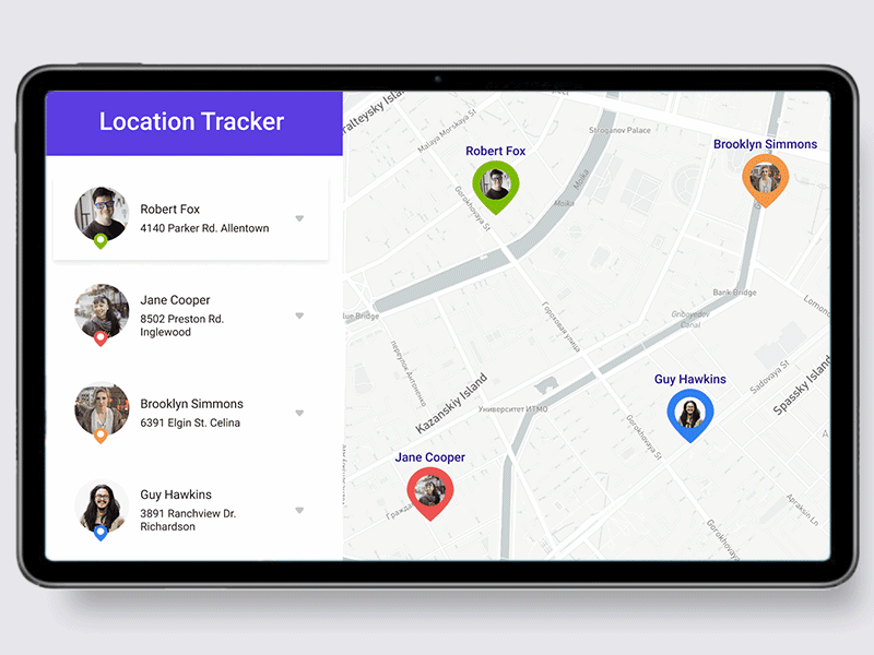 Daily Location Tracker animation location tracker challenge daily animation daily animation design location tracker location tracker ui animation ui location tracker