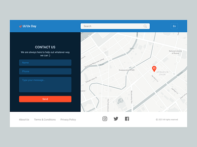 Daily UI Contact Us