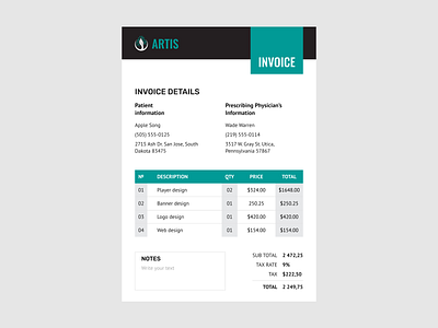 Daily UI Invoice daily 46 daily challenge daily figma daily invoice design invoice figma design figma invoice invoice uiux invoice ui invoice