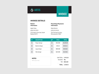 Daily UI Invoice