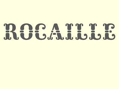Rocaille rocaille rococo caps tuscan type type design