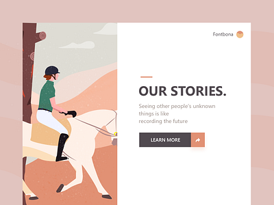 Our stories. horse illustration rider