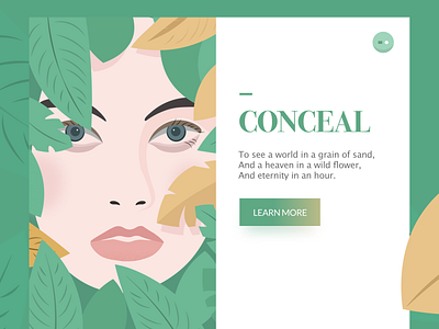 Conceal conceal head illustration leaf