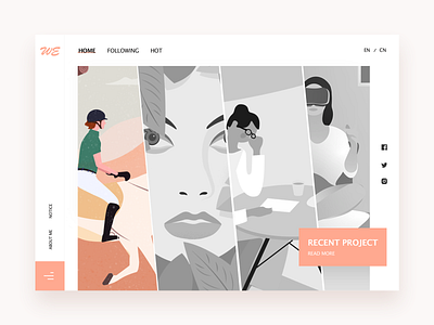 October Project design illustration ui