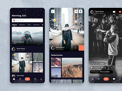 A Free Photo Resource Platform app app concept appdesign icons ios photo typography ui