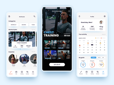 Workout app Design - Mobile App