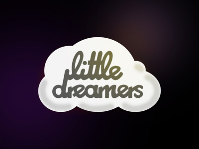 Little Dreamers logo brand branding business cloud custom type kids logo logo design