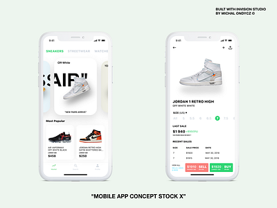 Stock X App Concept