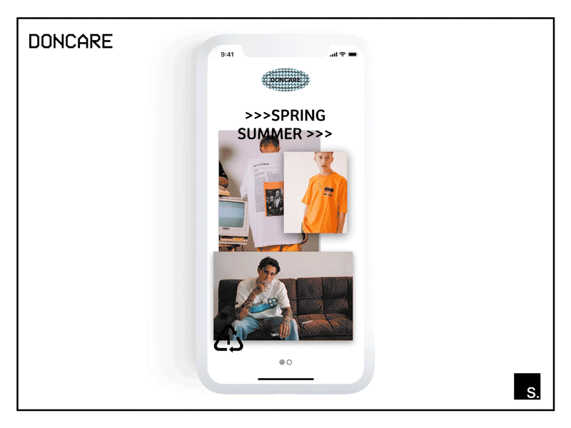 DONCARE - shopping animation animation details doncare ecommerce fashion feed home homepage invision list nomtek shop streetwear studio ui ux wroclaw